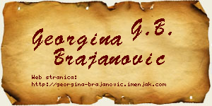 Georgina Brajanović vizit kartica
